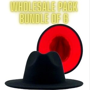 Wholesale Two Tone Fedora Bundle of 6, Boutique Hats Starter Kit